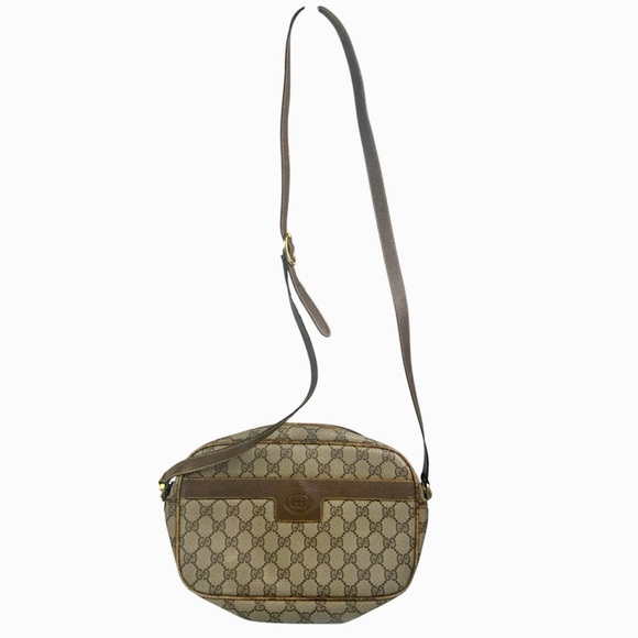 Gucci Brown Monogram Crossbody Bag - Picture 1 of 12